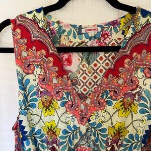 Johnny Was full length, sleeveless dress. Size large